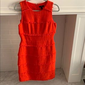 JCrew Sunburst Orange Sleeveless Dress • Size 6